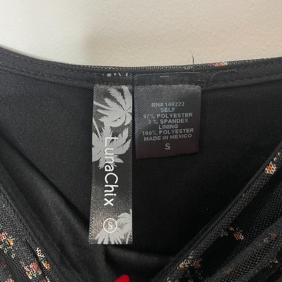 Lunachix Floral Cinched Sides Mini Dress - Picture 5 of 5